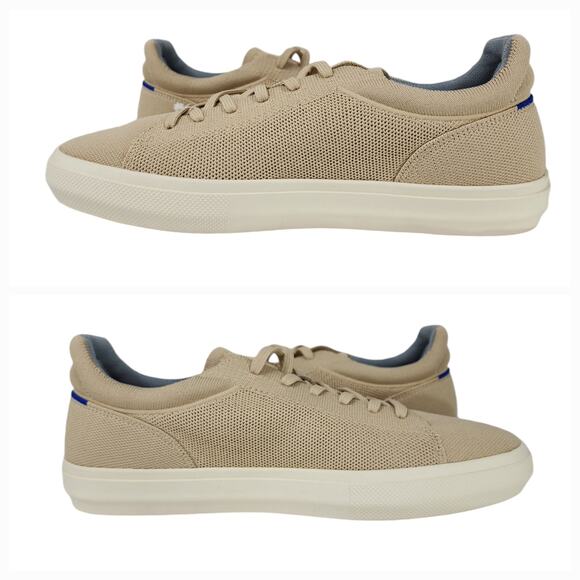 Rothys Sneakers sz 12 Mens RS02 Wheat Beige Tan Lace Up Breathable Beach Neutral - Picture 4 of 12